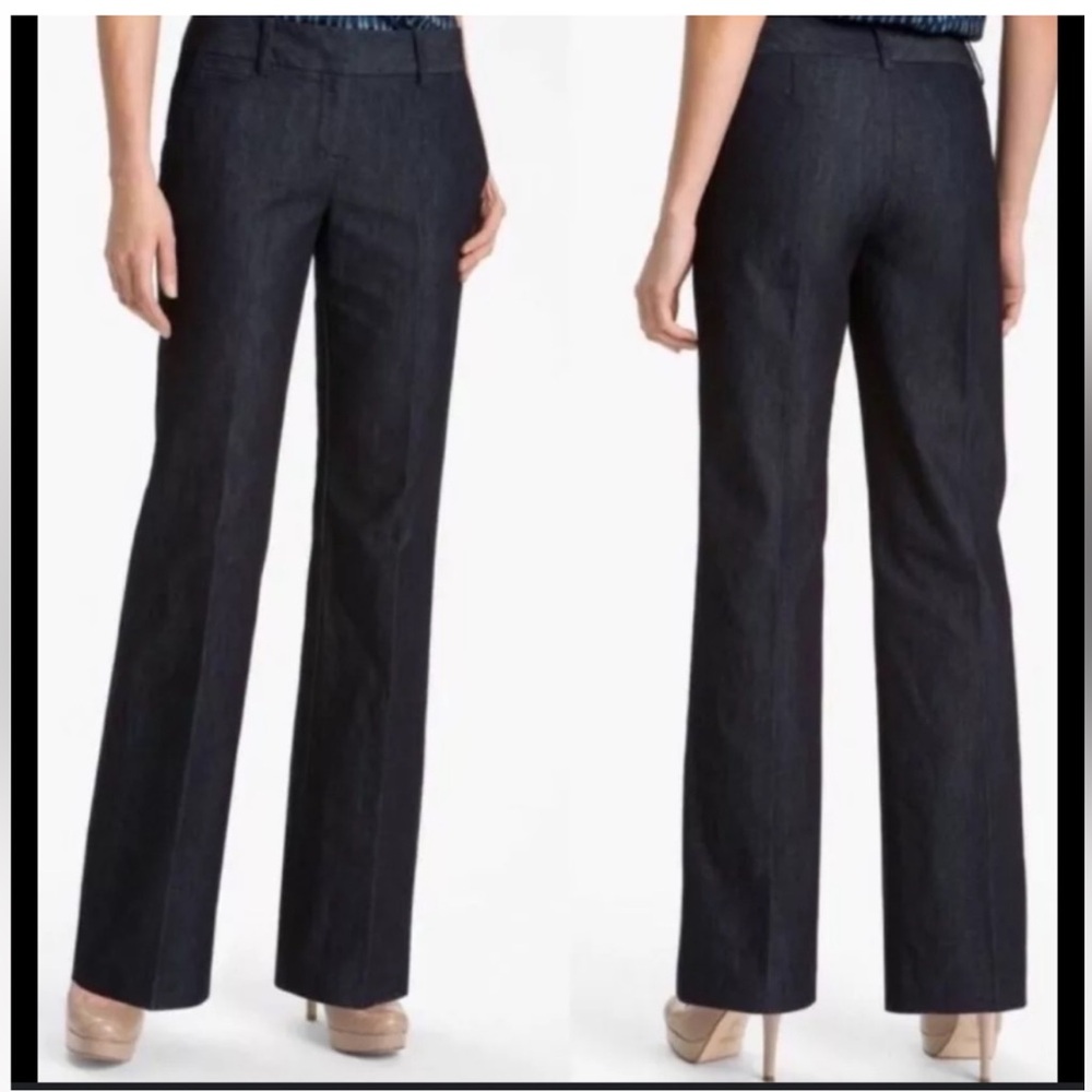 Halogen Women's Taylor Fit Straight Leg Dark Navy Blue Jeans Size 6